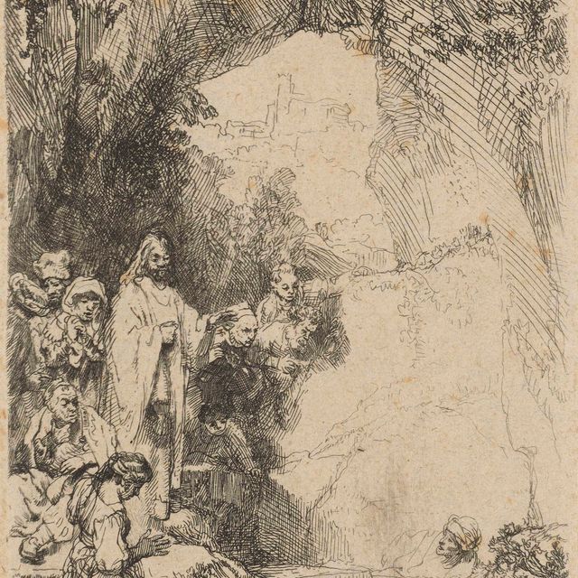 Rembrandt van Rijn — Воскрешение Лазаря: Маленькая тарелка