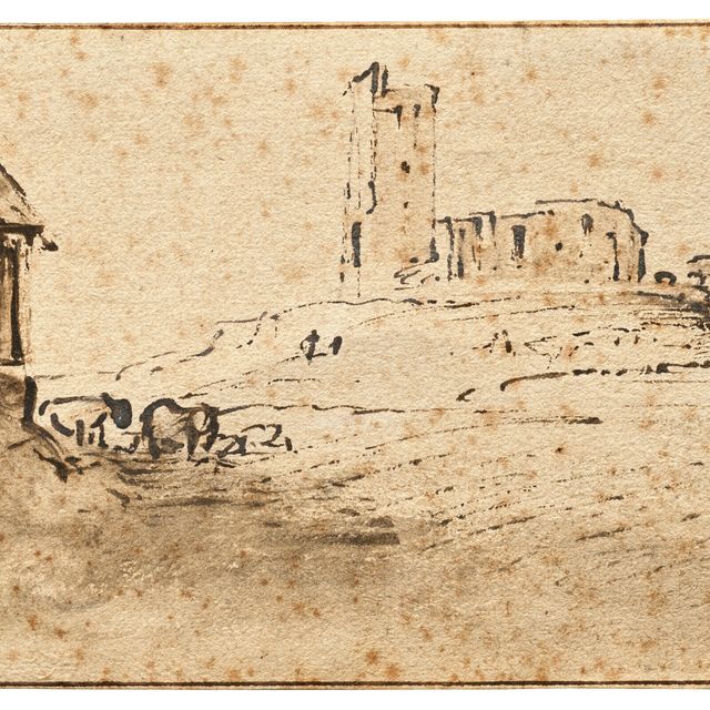 Rembrandt van Rijn — Вид на церковь на руинах Мюйдерберга, гордость юга