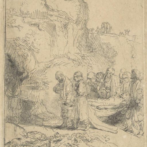 Rembrandt van Rijn — Христа несли ко гробу (Б., Зал. 84; Н. 215)