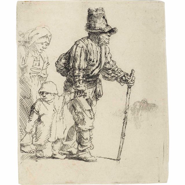 Rembrandt van Rijn — Крестьянская семья на прогулке