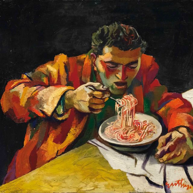 Renato Guttuso — Уомо че манджиа гли спагетти