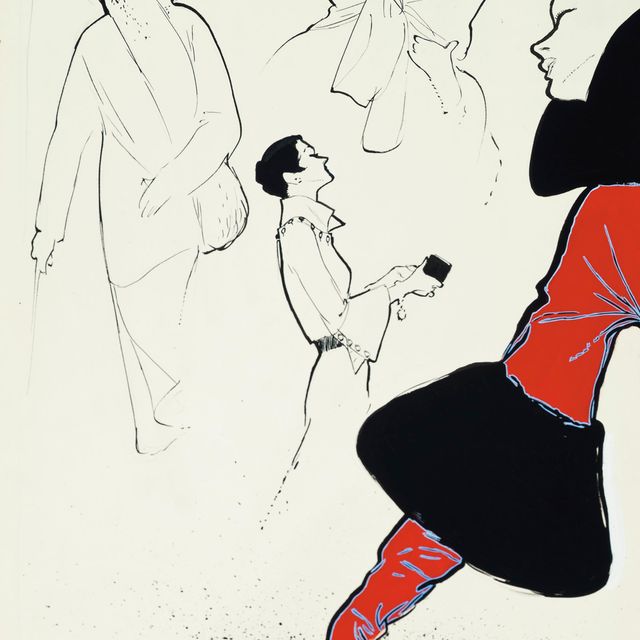 René Gruau — МОДЕЛЬ ПЕРЧАТКИ, ОКОЛО 1950 ГОДА