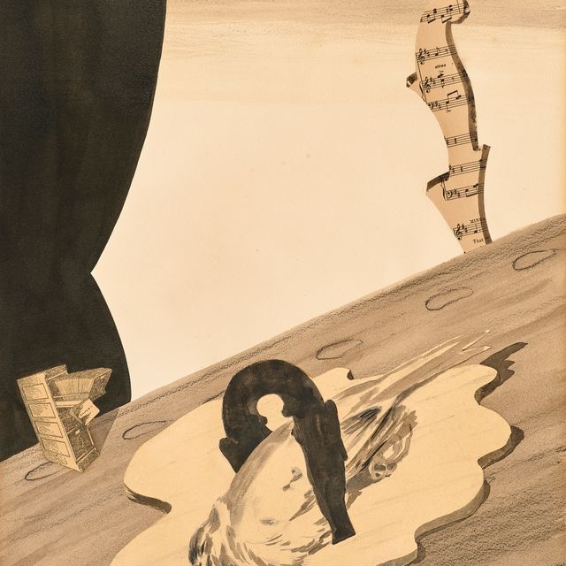 René Magritte — Без названия (L'oiseau mort)