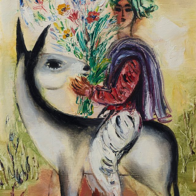 Reuven Rubin — Всадник с букетом