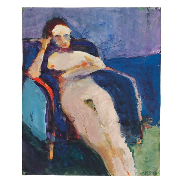 Richard Diebenkorn — Без названия (Обнаженная женщина в синем кресле)
