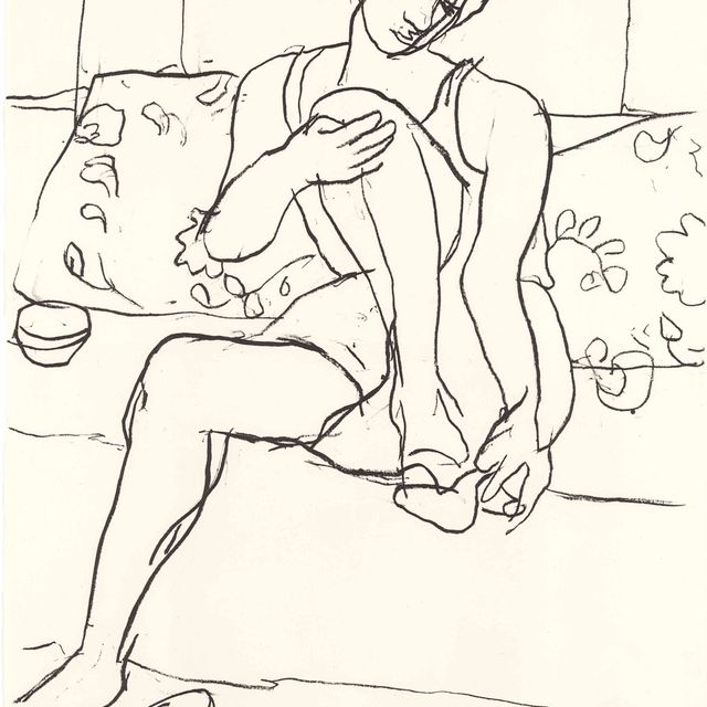 Richard Diebenkorn — Сидящая женщина на диване