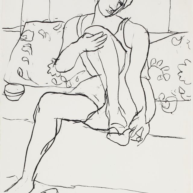 Richard Diebenkorn — Сидящая женщина на диване