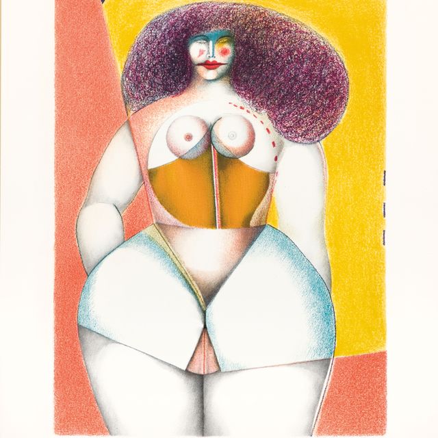 Richard Lindner — Эжен Ионеско, "Без названия", Фернан Мурло, Париж, 1975