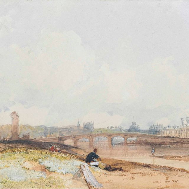 Richard Parkes Bonington — Мост Согласия с собором Тюильри с Кур-де-ла-Рен, Париж, Франция