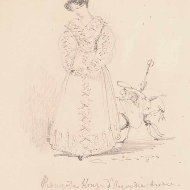 Richard Parkes Bonington — Два этюда: "Женщина в юбке" и "Молодая женщина в юбке".
