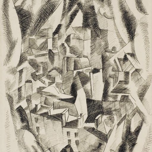 Robert Delaunay — Парижская ратуша (этюд для Эйфелевой башни)
