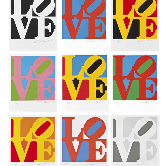 Robert Indiana — Девять табличек, из "Книги любви"