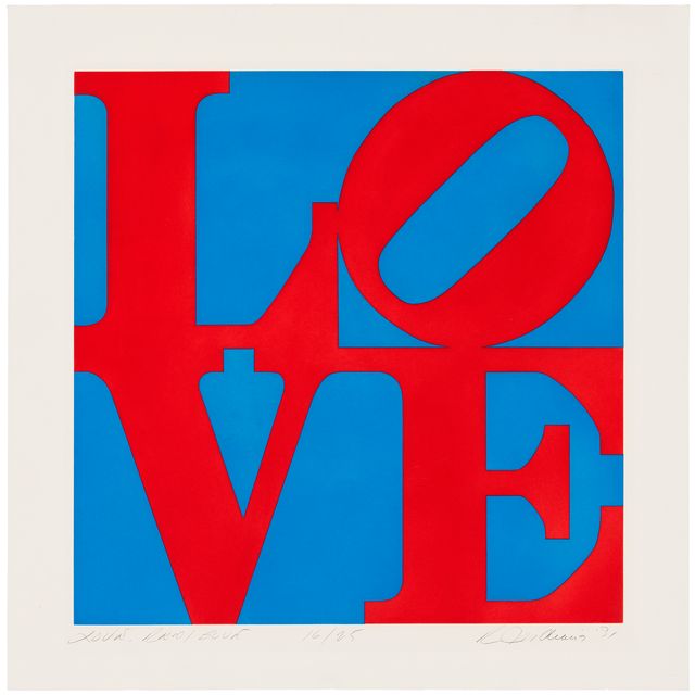 Robert Indiana — Любовь (красный/синий)