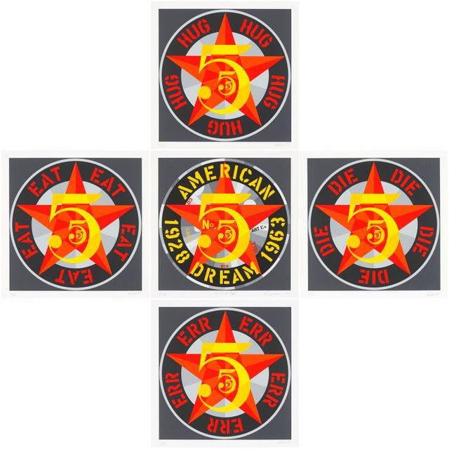 Robert Indiana — Американская мечта № 5 (Золотая пятерка)