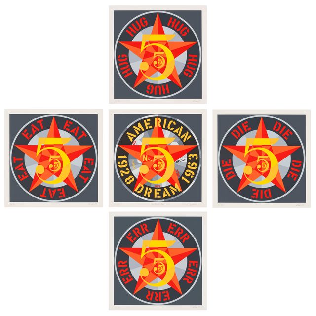 Robert Indiana — Американская мечта № 5 (Золотая пятерка)