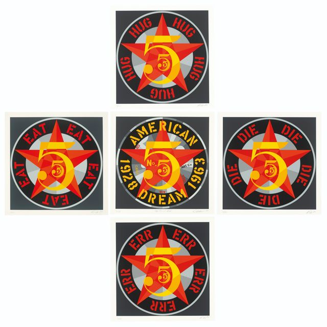 Robert Indiana — Американская мечта № 5 (Золотая пятерка)