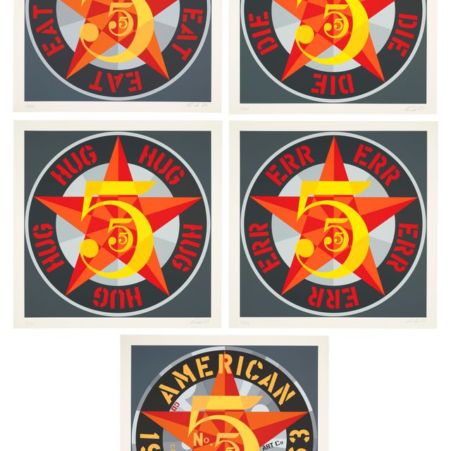 Robert Indiana — Американская мечта № 5 (Золотая пятерка)