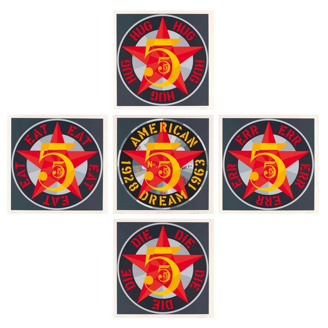 Robert Indiana — Американская мечта № 5 (Золотая пятерка)