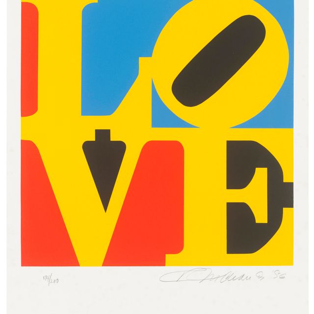 Robert Indiana — Одна тарелка, из "Книги любви"