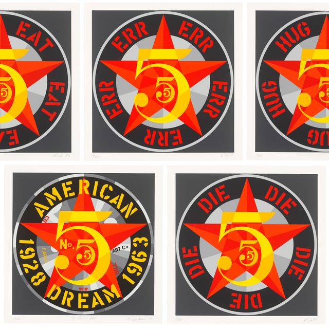 Robert Indiana — Американская мечта № 5 (Золотая пятерка)
