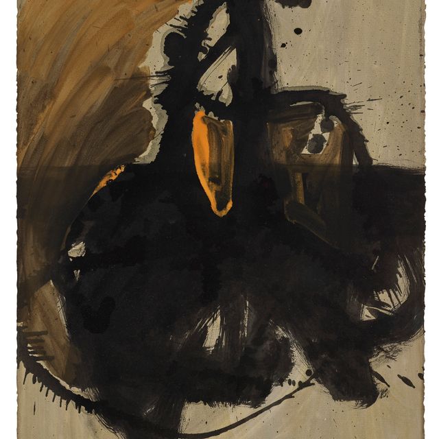 Robert Motherwell — Черный жест на коричневом фоне (из серии Elan)