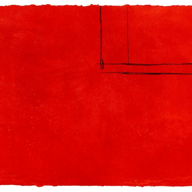 Robert Motherwell — Красный открытый с белой линией