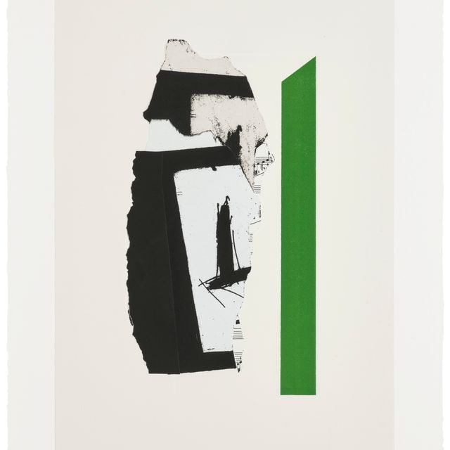 Robert Motherwell — В белом цвете с зеленой полосой