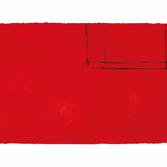 Robert Motherwell — Красный открытый с белой линией
