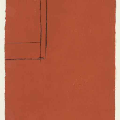 Robert Motherwell — Красный открытый с белой линией (B. 207; E. & B. 238)