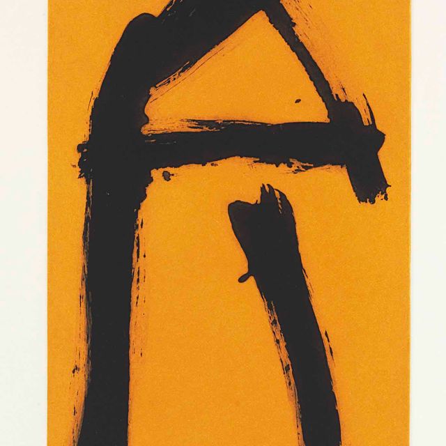 Robert Motherwell — Черный жест на медном фоне