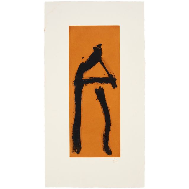 Robert Motherwell — Черный жест на медном фоне