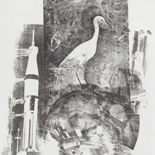 Robert Rauschenberg — Рог из серии "Стоунед Мун" (Foster 72)