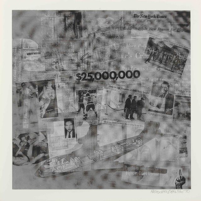 Robert Rauschenberg — Серия поверхностей, начиная с токов: одна пластина (F. 123)