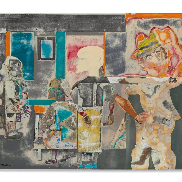 Romare Bearden — Странное утро, Интерьер