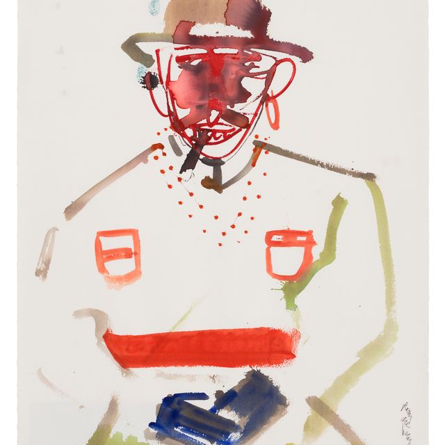 Romare Bearden — Мужчина с сигарой (Чародей за сигарой, Чародей за сигарой)