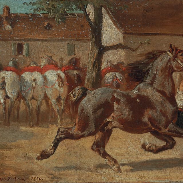 Rosa Bonheur — Скачущая рысью лошадь