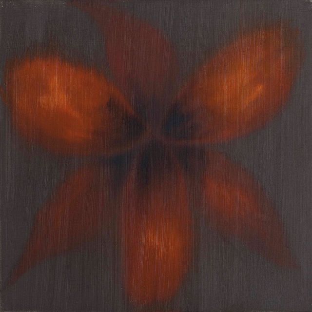 Ross Bleckner — Без названия (Красный цветок)