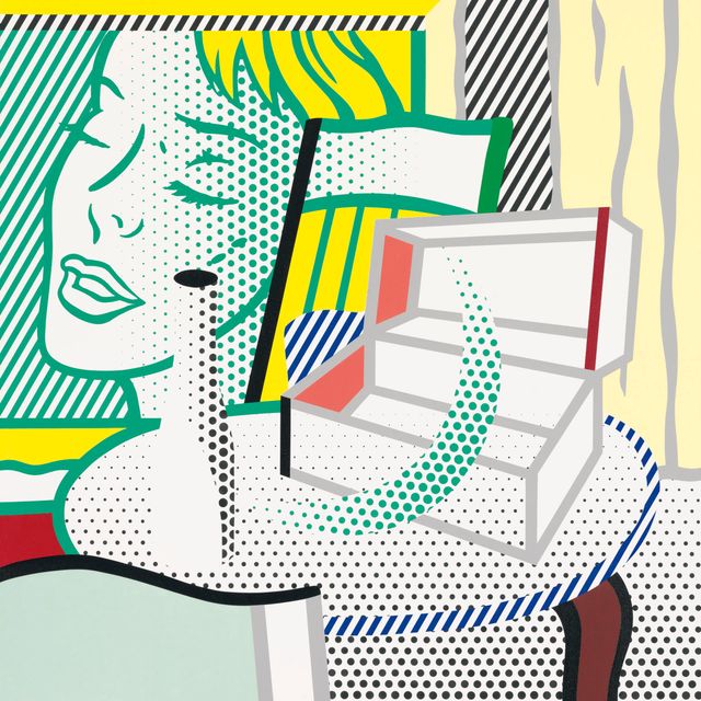 Roy Lichtenstein — Интерьер с картинами и натюрмортами