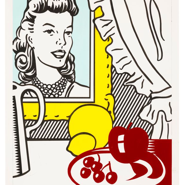 Roy Lichtenstein — Натюрморт с портретом (этюд)