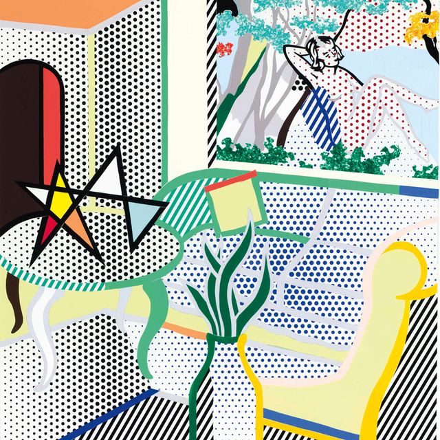 Roy Lichtenstein — Коллаж для интерьера с изображением купальщицы