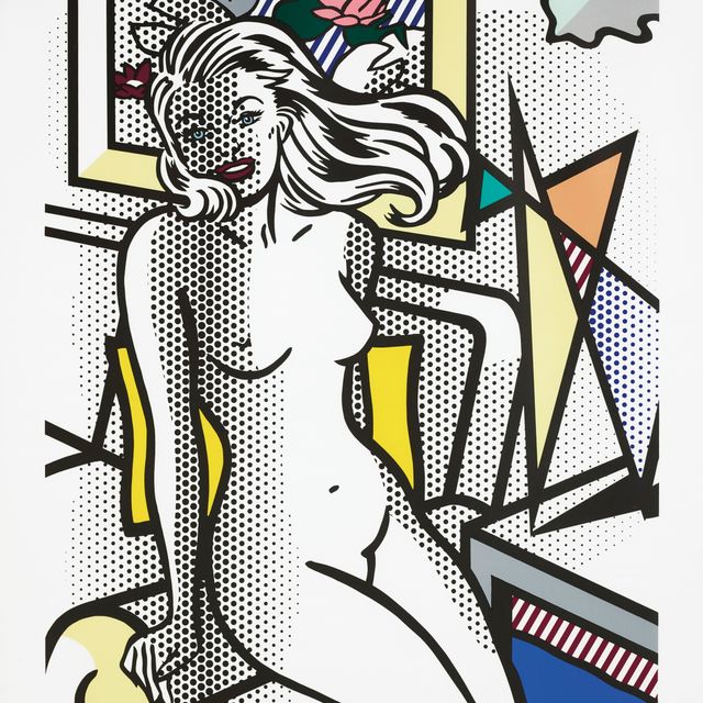 Roy Lichtenstein — Обнаженная с желтой подушкой, из серии Nude
