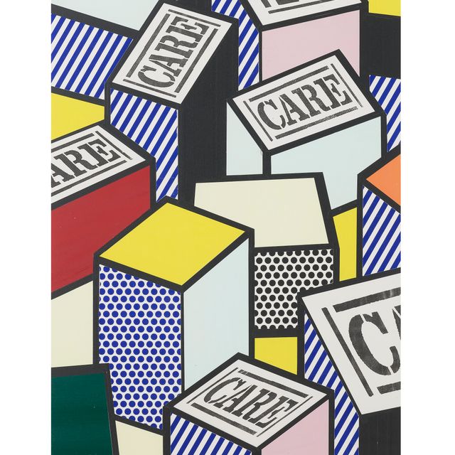 Roy Lichtenstein — Коллаж для плаката по УХОДУ