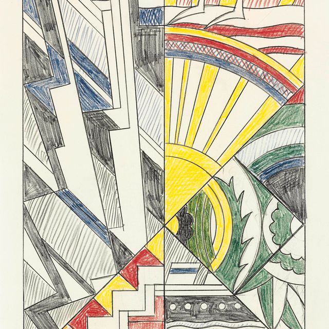 Roy Lichtenstein — Этюд для города и сельской местности (фреска штата Нью-Йорк)