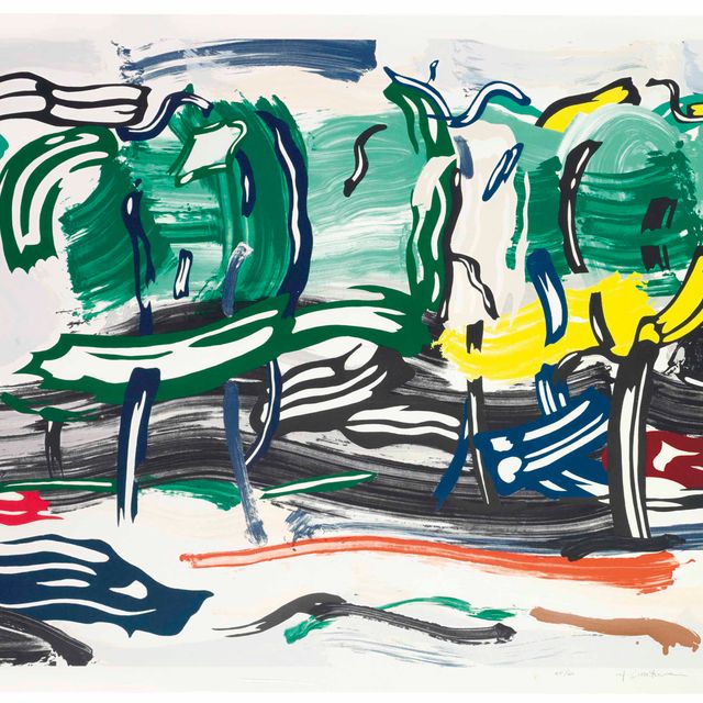 Roy Lichtenstein — Дорога перед лесом, из серии пейзажей
