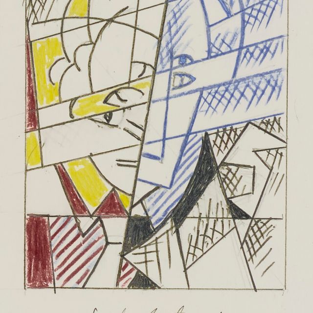 Roy Lichtenstein — Автопортрет (этюд)