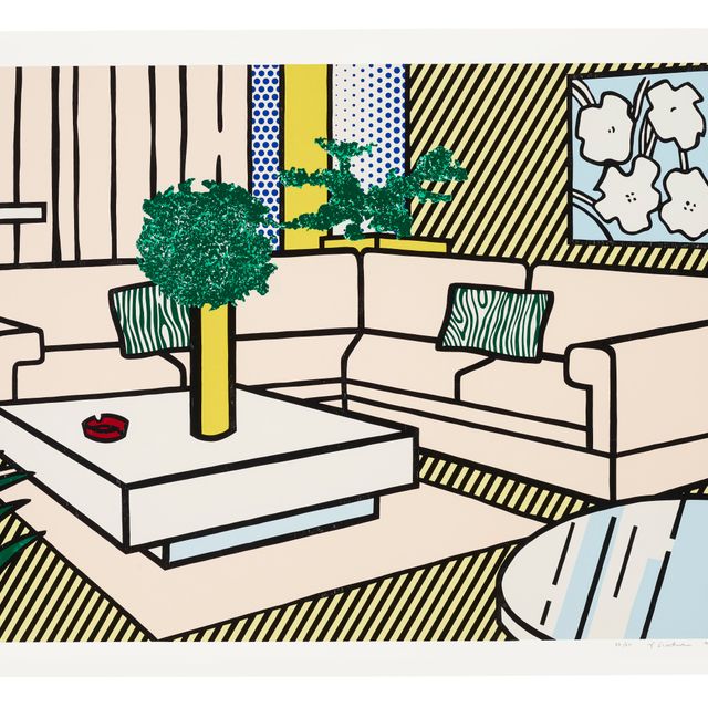 Roy Lichtenstein — Желтая ваза из интерьерной серии