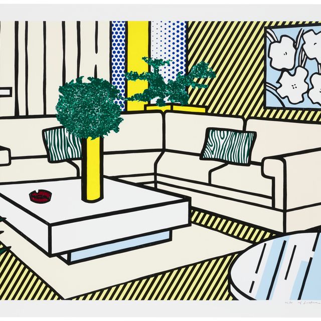 Roy Lichtenstein — Желтая ваза из интерьерной серии