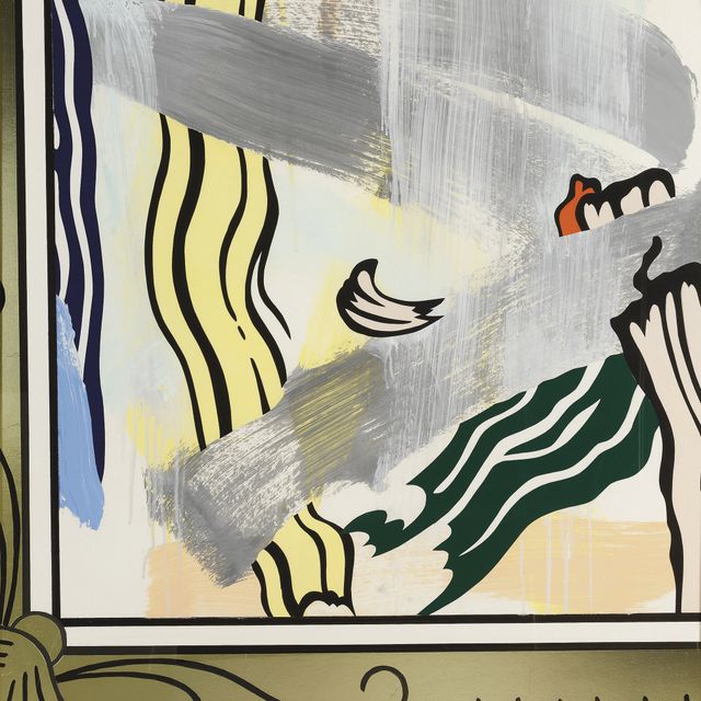 Roy Lichtenstein — Коллаж для рисования в золотой рамке