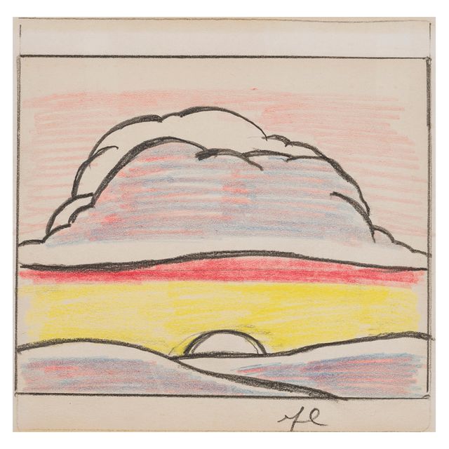 Roy Lichtenstein — Заходящее солнце (этюд)
