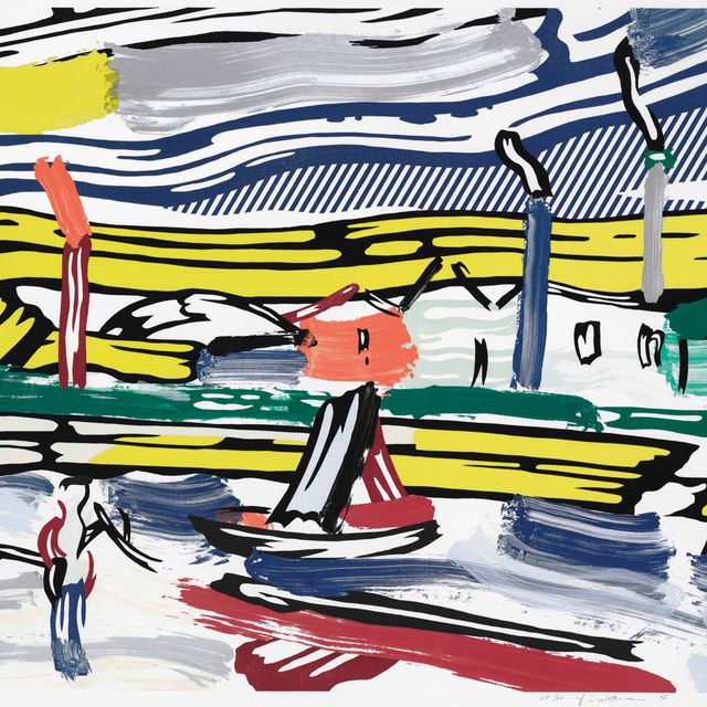 Roy Lichtenstein — Река, судя по пейзажам